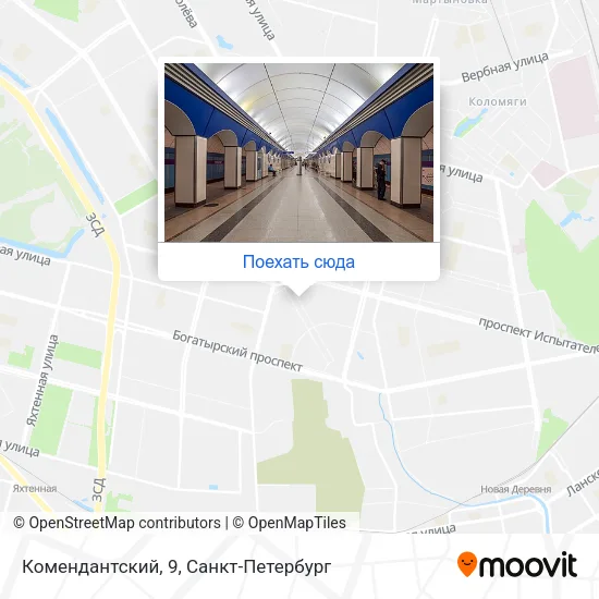 Карта Комендантский, 9