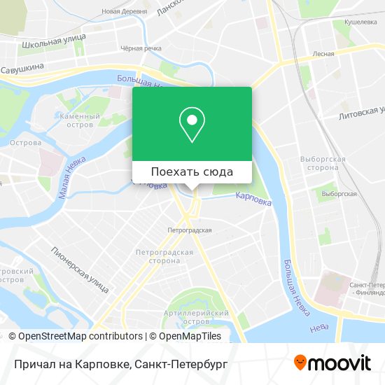 Карта Причал на Карповке
