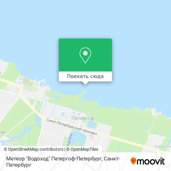 Карта Метеор "Водоход" Петергоф-Петербург