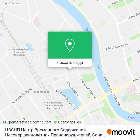 Карта ЦВСНП Центр Временного Содержания Несовершеннолетних Правонарушителей