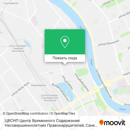 Карта ЦВСНП Центр Временного Содержания Несовершеннолетних Правонарушителей