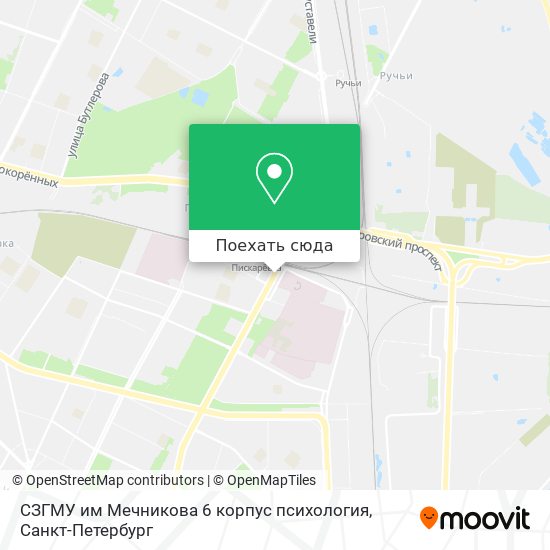 Карта СЗГМУ им Мечникова 6 корпус психология