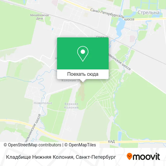 Карта Кладбище Нижняя Колония