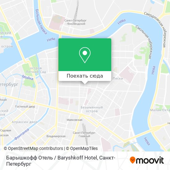 Карта Барышкофф Отель / Baryshkoff Hotel