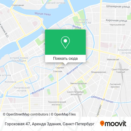 Карта Гороховая 47, Аренда Здания