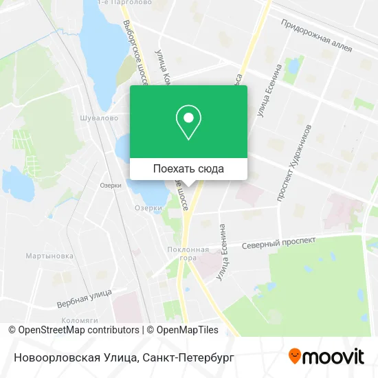Карта Новоорловская Улица