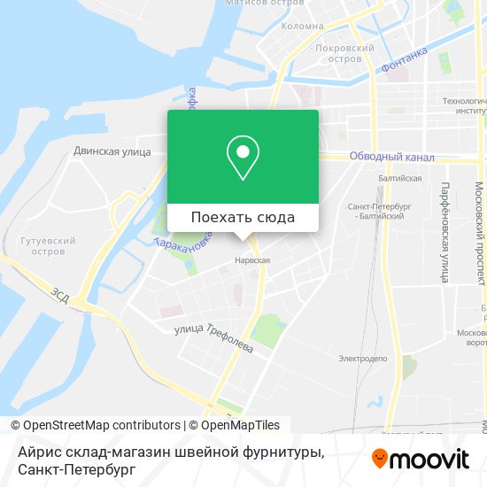 Карта Айрис склад-магазин швейной фурнитуры
