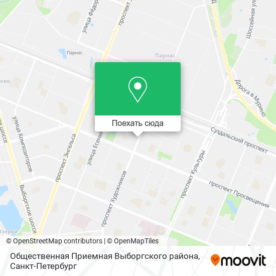 Карта Общественная Приемная  Выборгского района