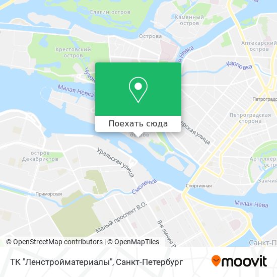 Карта ТК "Ленстройматериалы"