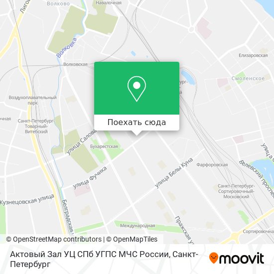 Карта Актовый Зал УЦ СПб УГПС МЧС России