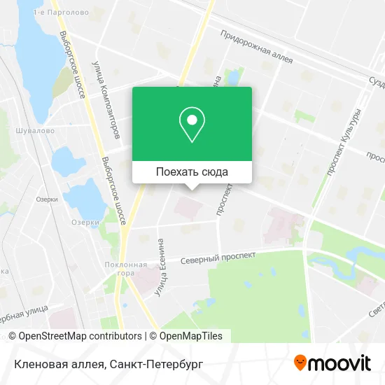 Карта Кленовая аллея