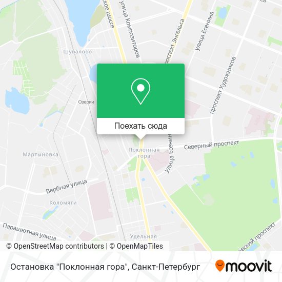 Карта Остановка "Поклонная гора"