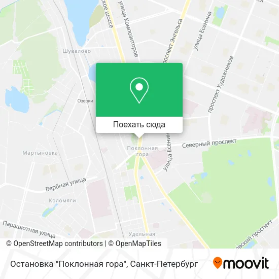 Карта Остановка "Поклонная гора"