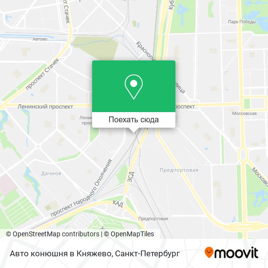 Карта Авто конюшня в Княжево