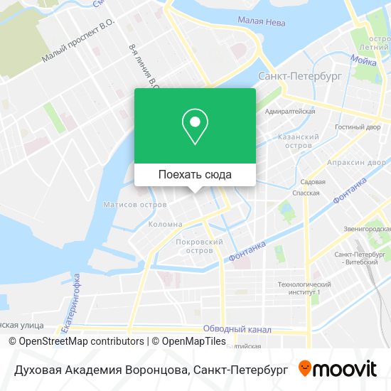 Карта Духовая Академия Воронцова