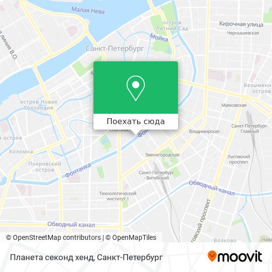 Карта Планета секонд хенд