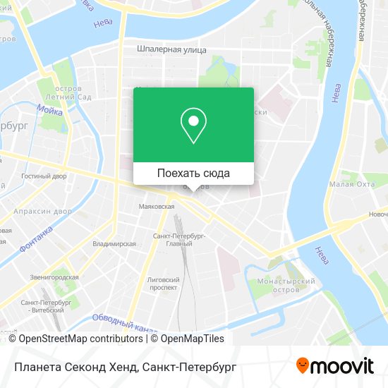 Карта Планета Секонд Хенд