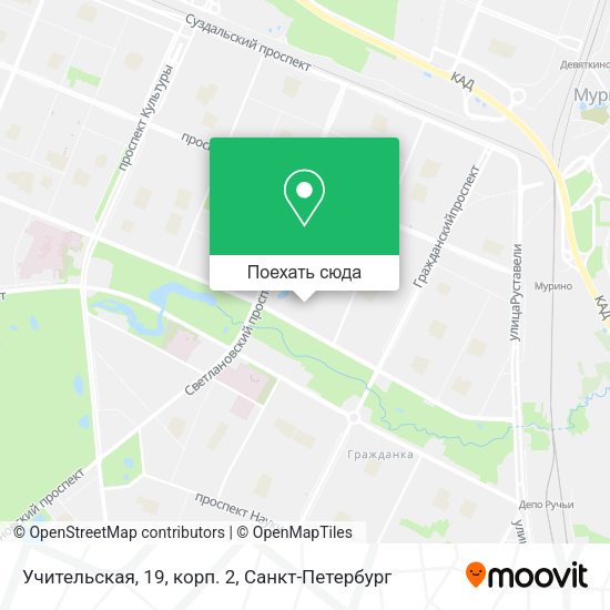 Карта Учительская, 19, корп. 2