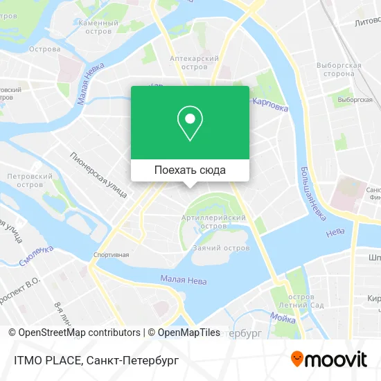 Карта ITMO PLACE