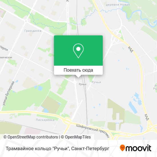 Карта Трамвайное кольцо "Ручьи"