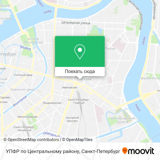 Карта УПФР по Центральному району