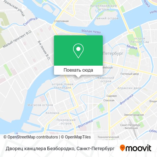 Карта Дворец канцлера Безбородко