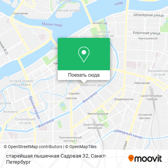 Карта старейшая пышечная Садовая 32