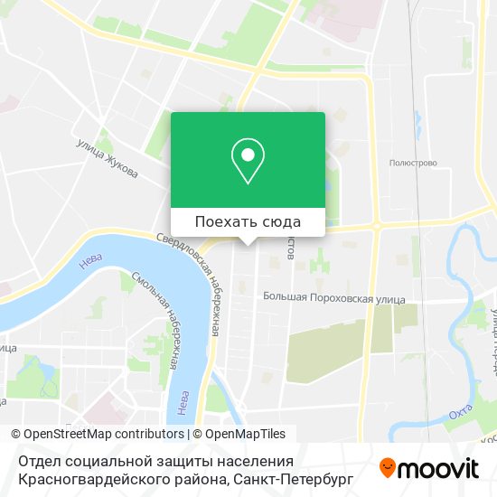 Карта Отдел социальной защиты населения Красногвардейского района
