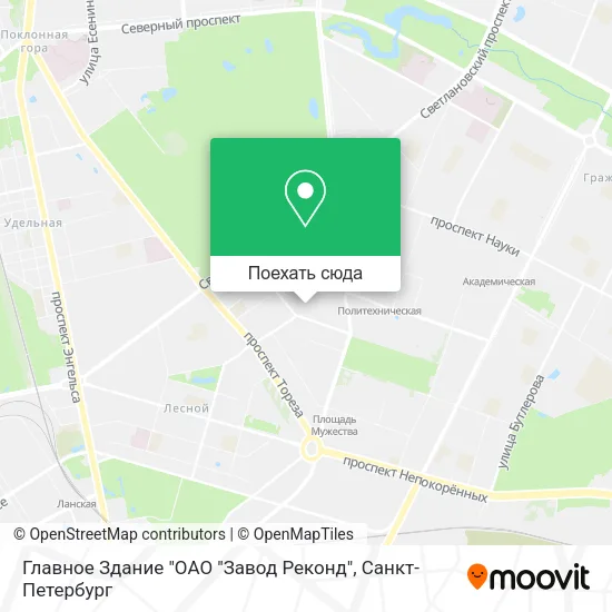 Карта Главное Здание "ОАО "Завод Реконд"