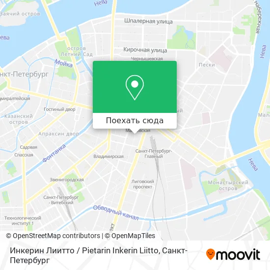 Карта Инкерин Лиитто / Pietarin Inkerin Liitto