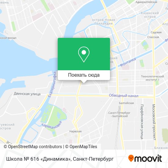 Карта Школа № 616 «Динамика»