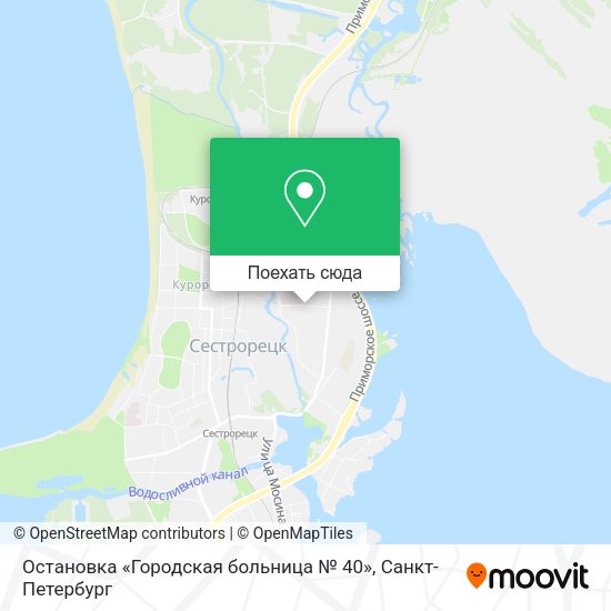 Карта Остановка «Городская больница № 40»