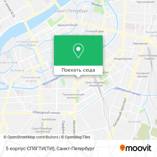 Карта 5 корпус СПбГТИ