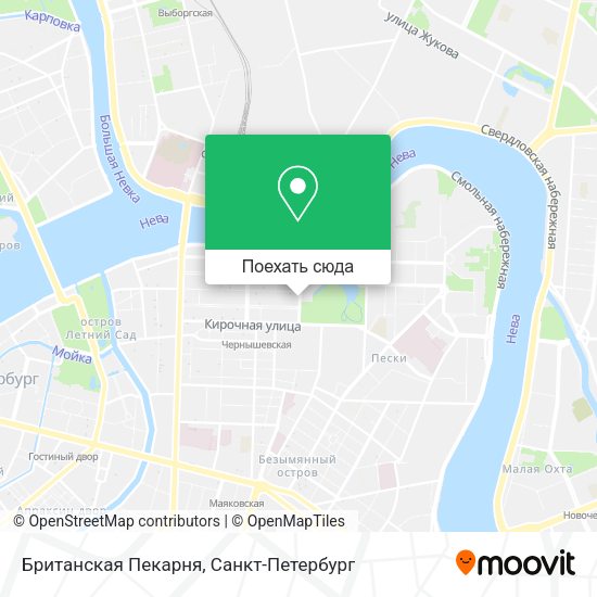 Карта Британская Пекарня