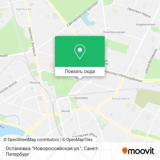 Карта Остановка "Новороссийская ул."