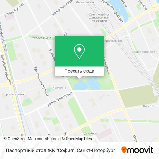 Карта Паспортный стол ЖК "София"