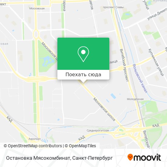 Карта Остановка Мясокомбинат
