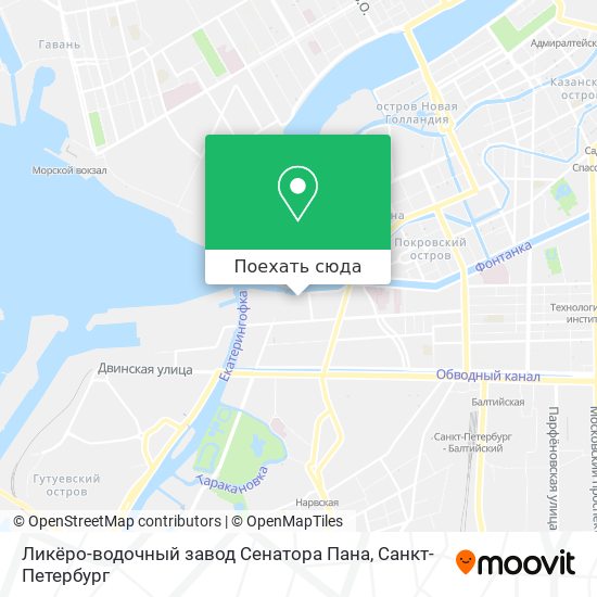 Карта Ликёро-водочный завод Сенатора Пана