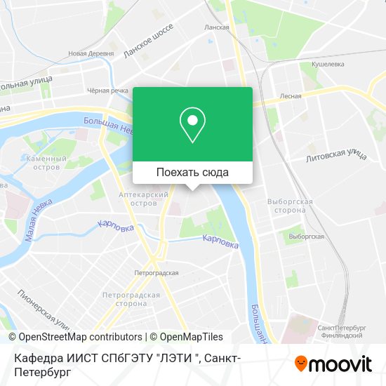 Карта Кафедра ИИСТ СПбГЭТУ "ЛЭТИ "