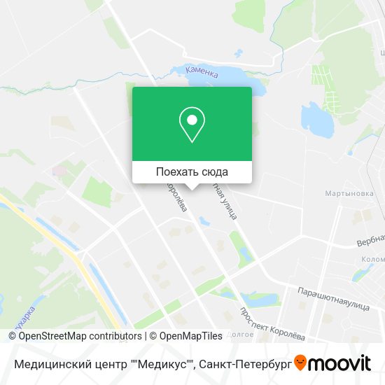 Карта Медицинский центр ""Медикус""