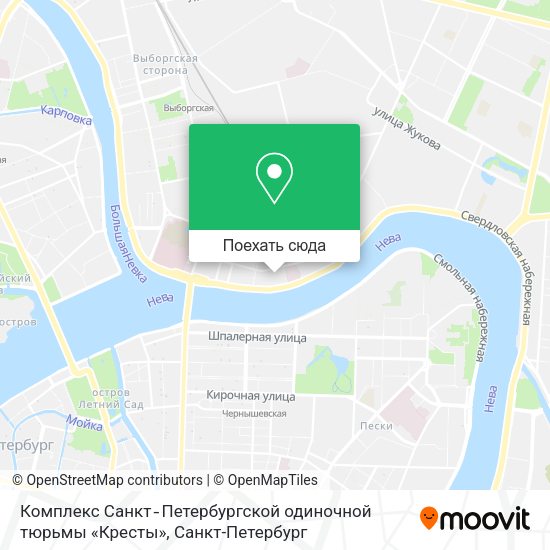 Карта Комплекс Санкт‑Петербургской одиночной тюрьмы «Кресты»