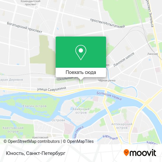 Карта Юность