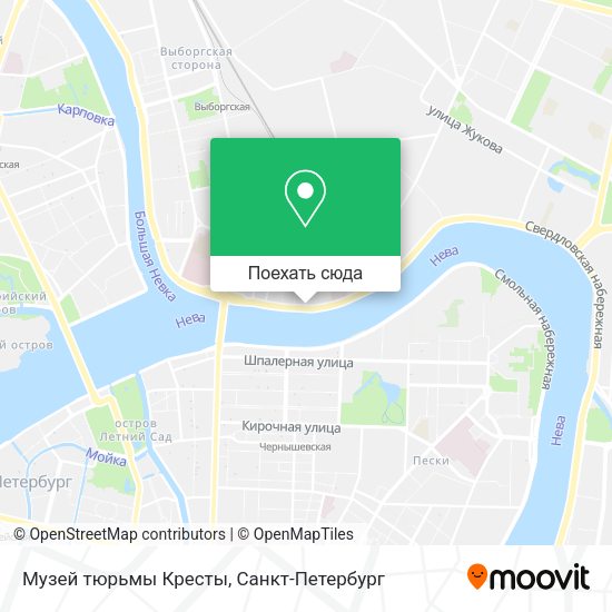 Карта Музей тюрьмы Кресты