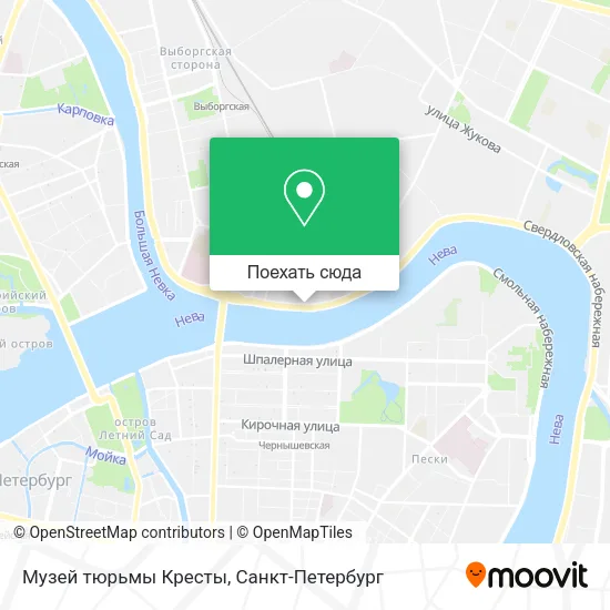 Карта Музей тюрьмы Кресты