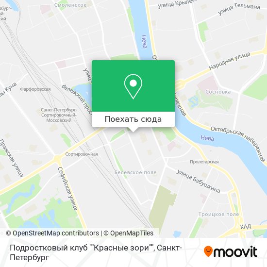 Карта Подростковый клуб ""Красные зори""