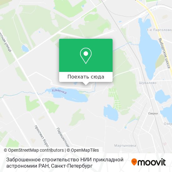 Карта Заброшенное строительство НИИ прикладной астрономии РАН