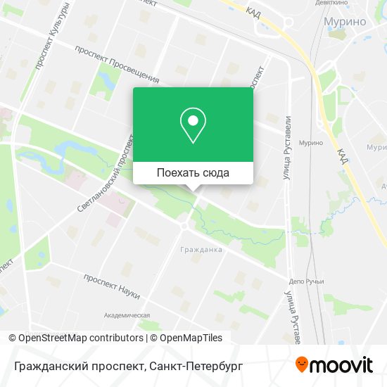 Карта Гражданский проспект