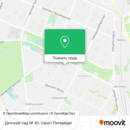 Карта Детский сад № 43