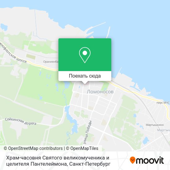 Карта Храм-часовня Святого великомученика и целителя Пантелеймона