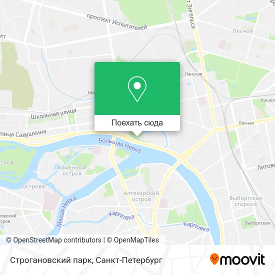 Карта Строгановский парк